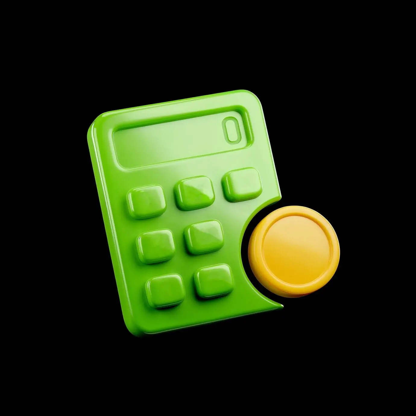 Taschenrechner mit Münz-Icon