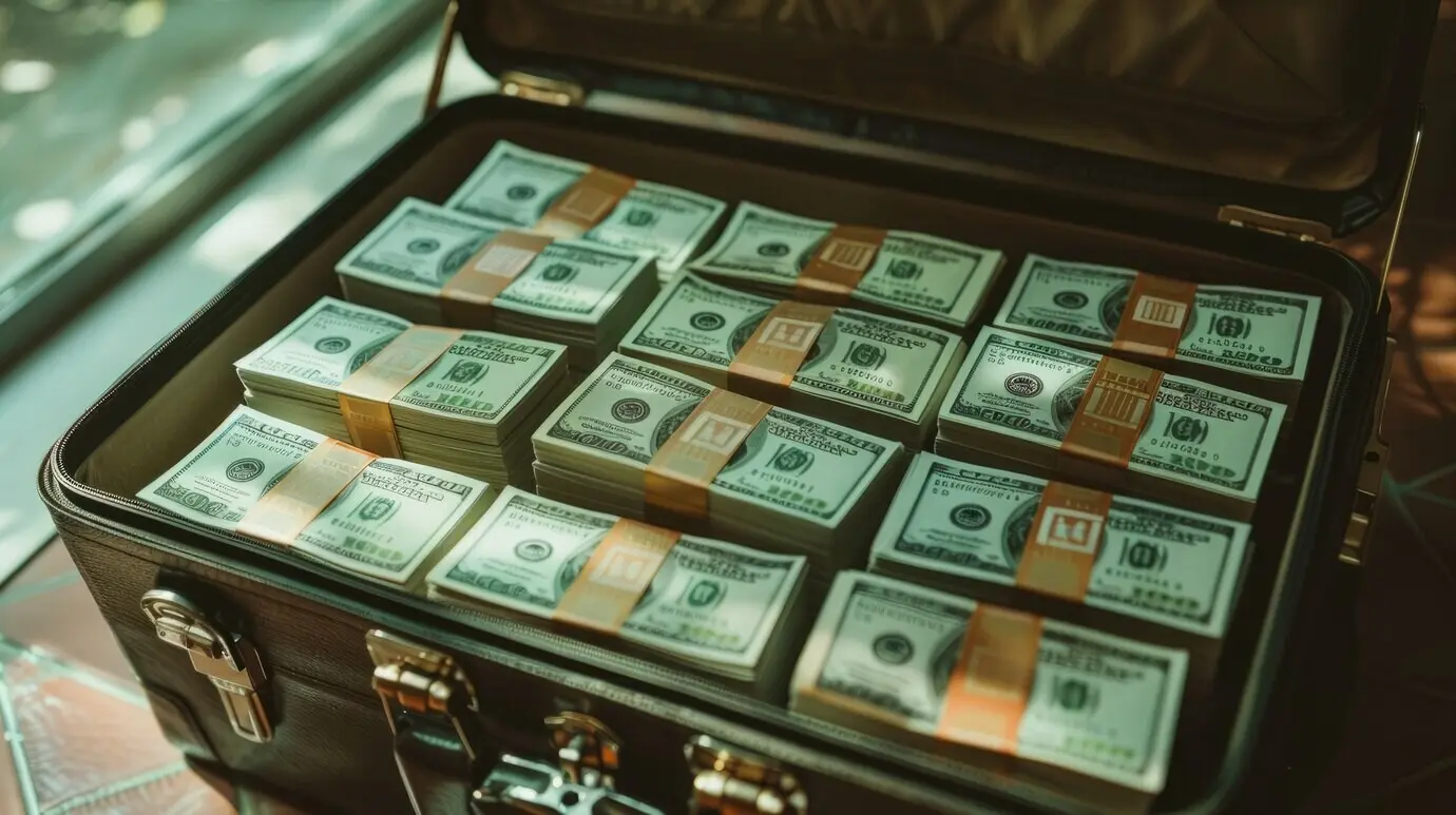 Nahaufnahme von fürs Sparen zurückgelegtem Geld.